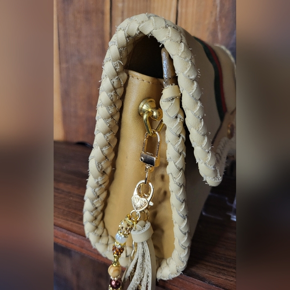 Gucci Sherry line bag braided louis vuitton fringe revamped upcycled - Picture 10 of 15